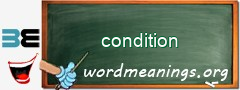 WordMeaning blackboard for condition